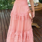 Sweet  Falbala Floor-Length Layered Dress Long Prom Dress  SH744