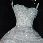 Exquisite White Beaded Ball Gown Strapless Sequin Tulle Prom Dress Party Dress SH3412