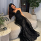Sexy Red Mermaid Sweetheart Neck Sequin Tulle Long Prom Dress Party Evening Dress SH5707