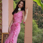 Sweety Pink Mermaid Spaghetti Straps Ruffle Chiffon Prom Dress Evening Dress Date Dress SH5644
