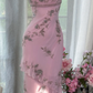 Vintage Pink Sheath Spaghetti Strap Beaded Layered Chiffon Prom Dress 22th Birthday Dress SH4413