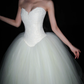 Cute Ball Gown Sweetheart Neck Lace Tulle Long Wedding Dress SH6624