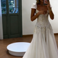 Baby Blue A Line Exquisite Beaded Tulle Prom Dress Wedding Guest Dress SH4723