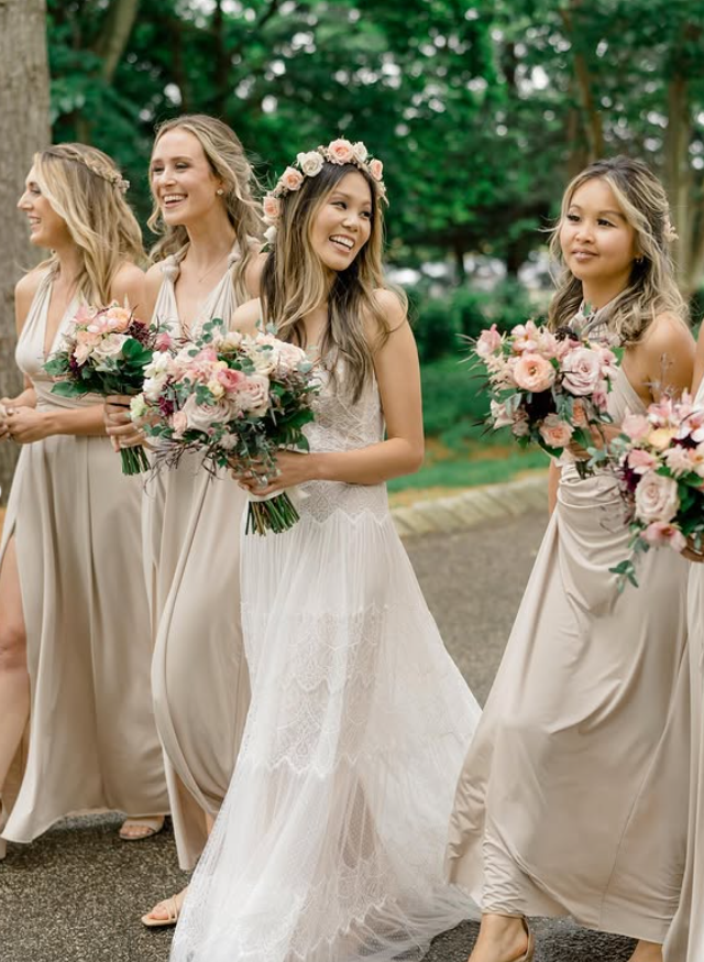 Pretty A Line Spaghetti Strap White Lace Tulle Long Prom Dress Wedding Dress SH4706