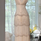 Charming Sheath V Neck Layered Appliques Ivory Chiffon Party Dress Evening Dress SH2965