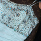 Gentle Mermaid Spaghetti Strap Beaded Blue Chiffon Satin Prom Dress Party Dress SH3075