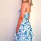 Gorgeous Mermaid Sweetheart Blue Long Party Dress with Ruffles SH8320