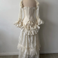 Vintage Apricot A Line Long Sleeve Layered Lace  Long Prom Dress Party Dress SH5536