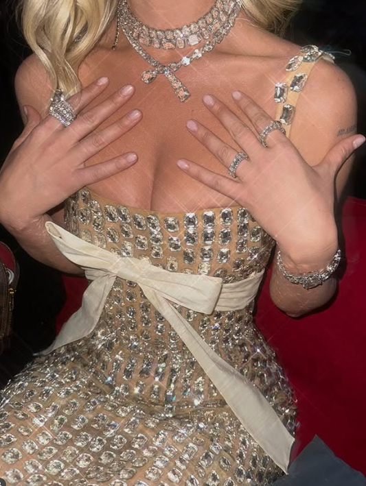 Shiny Sheath Spaghetti Strap Rhinestone Long Prom Dress SH4819