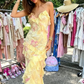 Lovely Yellow Ruffles Long Prom Dress Evening Dress SH963