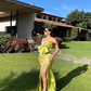 2025 New Mermaid Strapless Bow Green Satin Prom Dress Graduation Prom Dress with Slit SH2471