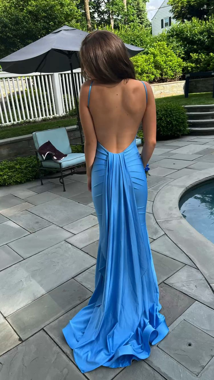 Sexy Blue Mermaid Prom Dresses,Open Back Long Evening Party Dress SH66 – shinydress Sexy Blue Mermaid Prom Dresses,Open Back Long Evening Party Dress SH66 – shinydress