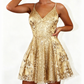 Silver Homecoming Dresses, Short Backless Homecoming Dresses, Short Hoco Dress P01602