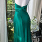 Green Sheath Sweetheart Neck Pleated Satin Short Homecoming Dress Wedding Guest Dress SH4323