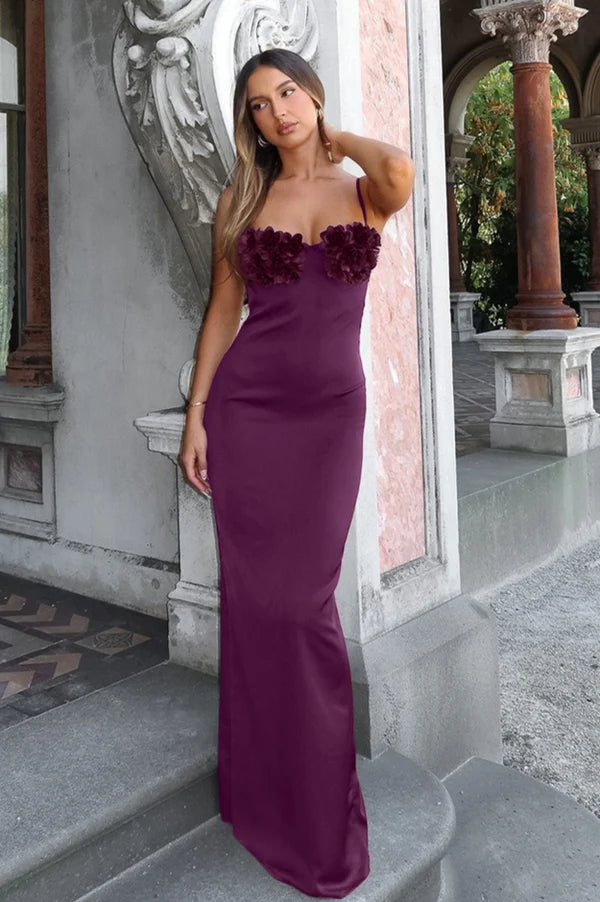 Sexy Sheath Spaghetti Straps Dark Green Satin Prom Dress Evening Dress SH5759