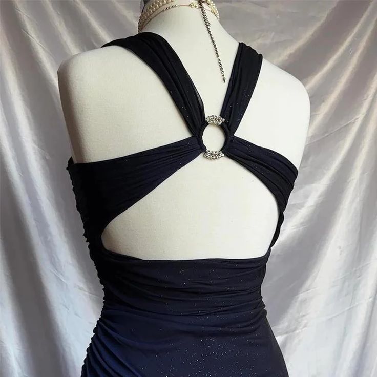 Charming Straps Navy Blue Ombre Long Backless Prom Dress Evening Dress SH1145