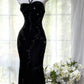Vintage Green Mermaid Halter Beaded Chiffon Prom Dress SH5071