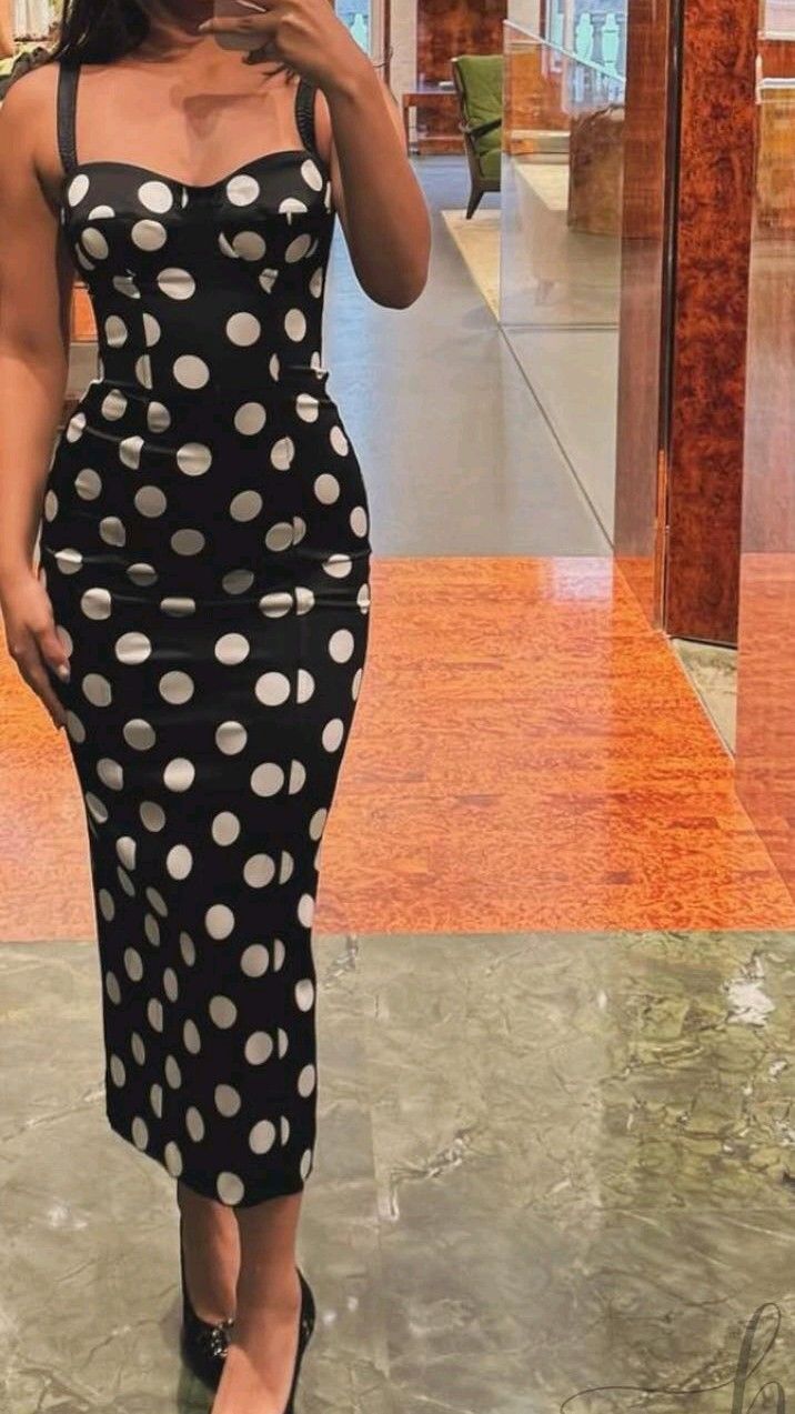 High-class Sheath Spaghetti Straps Polka Dot Satin Prom Dress Evening Dress SH7572