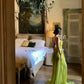 Ethereal Green A Line Sweetheart Neck Chiffon Prom Dress Evening Dress with Slit SH6920