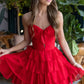 Lavender A Line Sweetheart Neck Layered Chiffon Short Homecoming Dress Outfits SH6240