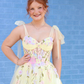 Light Yellow A Line Colorful Appliques Tulle Prom Dress Party Evening Dress SH7221