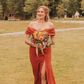 Burnt Orange Mismatched Charming Autumn Wedding Party Bridesmaid Dresses SH5578