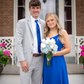Blue Chiffon Slit Prom Dress Long Evening Dress SH890