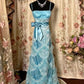 Vintage Pink A Line One Spaghetti Strap Lace Beaded Satin Long Prom Dress Evening Dress SH3735