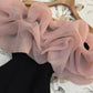 Gentle Pink Mermaid Off the Shoulder Organza Satin Prom Dress Party Dress with Slit SH3680