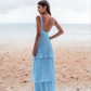 Elegant Blue Prom Dress Long Evening Dress SH1159