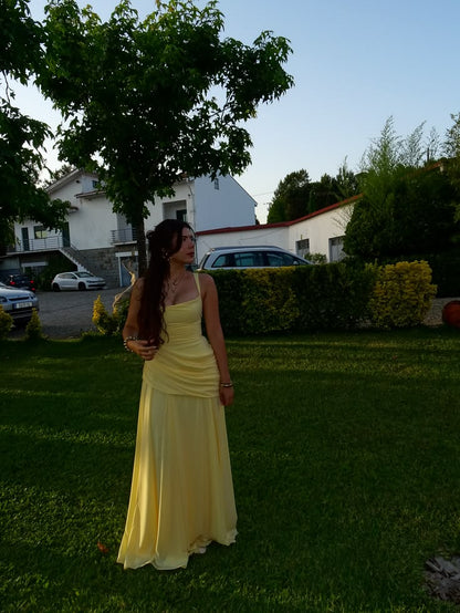 Pretty A Line Straps Chiffon Prom Dress Evening Dress SH8334