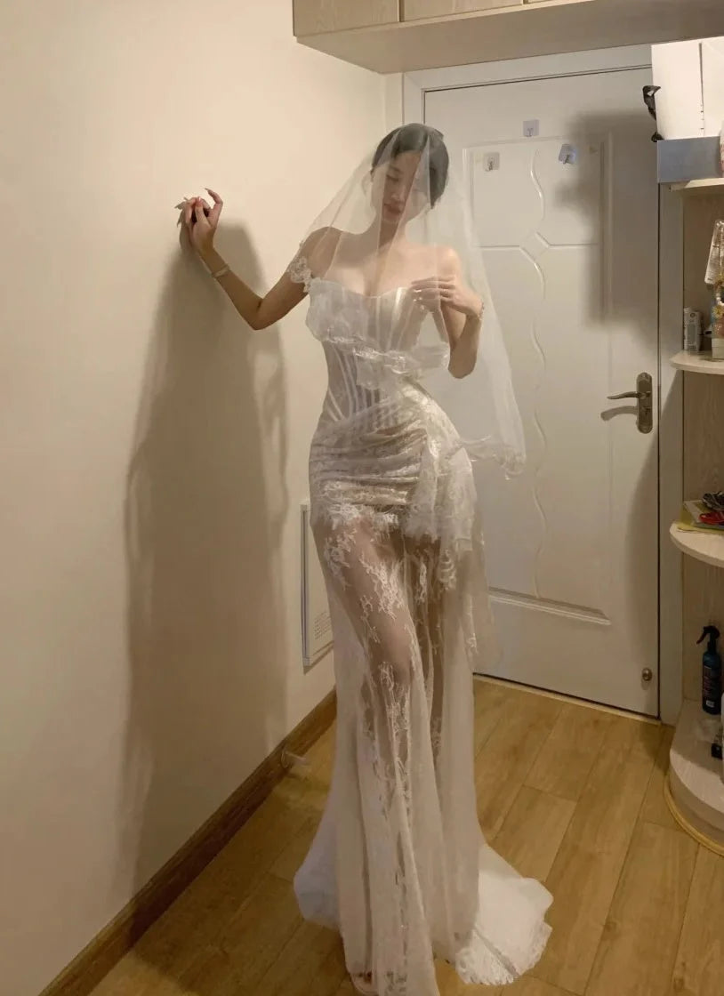 Elegant Prom Dress Sweetheart Pleated Wedding Dress Gala Gown Evening Dresses SH8983