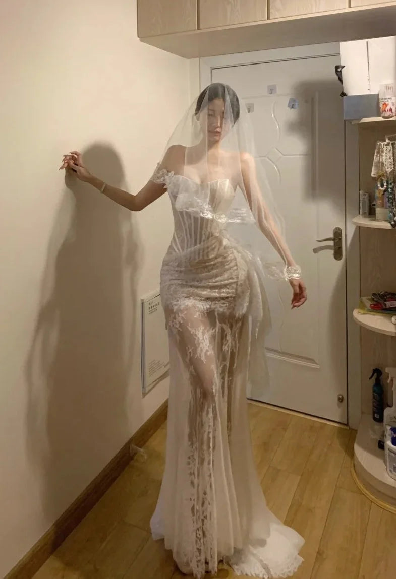 Elegant Prom Dress Sweetheart Pleated Wedding Dress Gala Gown Evening Dresses SH8983