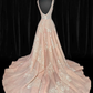 Vintage A Line Straps Exquisite Beaded Embroidery Tulle Prom Dress Evening Dress SH5602