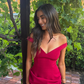 Sexy Burgundy Sheath V Neck Satin Short Prom Dress Homecoming Dress SH6003