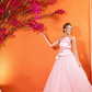 Elegant A Line Strapless Pink Tulle Satin Prom Dress Birthday Dress SH2508