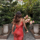 Vintage Mermaid Spaghetti Strap Beaded Ruffle Chiffon Prom Dress Evening Dress SH1998
