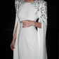 Elegant Mermaid Long Sleeve Beaded Satin Wedding Dress SH5866
