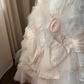 Stunning Retro Ball Gown Strapless Light Pink Rose Layered Organza Wedding Dress Prom Dress SH5890