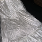 White A Line Sweetheart Neck Beaded Pleated Satin Lace Prom Dress Evening Dress SH3183