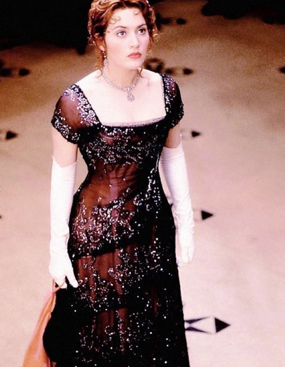 Retro Rose Sheath Straps Beaded Black Tulle Burgundy Satin Long Party Dress Date Dress SH3687