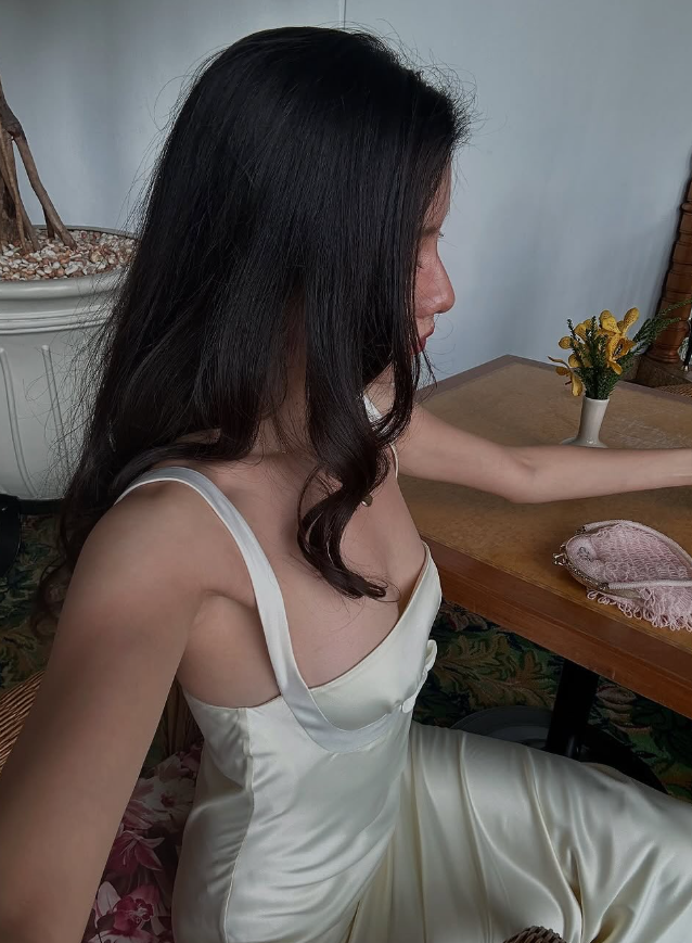 Simple Ivory A Line Straps Satin Long Wedding Guest Dress Party Dress SH3305