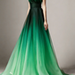 Blue Ombre One Shoulder Ruched Prom Dress K13
