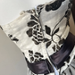 Vintage Black Print Floral A Line Chiffon Prom Dress Party Evening Dress SH5691