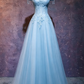 Beautiful Wine Red Tulle Sweetheart Long Prom Dress, A-line Party Dress KS5885