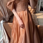 Stunning Burgundy A Line Off the Shoulder Satin Long Prom Dress Party Dress Outfits SH4964