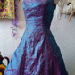 Vintage A Line Spaghetti Strap Beaded Satin Long Prom Dress Evening Dress SH2098