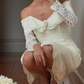 Vintage Sheath Long Sleeve Ivory Lace Prom Dress Wedding Dress SH8462