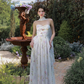 Dreamy A Line Sweetheart Neck Print Floral Chiffon Prom Dress Party Dress SH4172