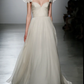 Gentle A Line Ivory Chiffon Long Prom Dress Graduation Prom Dress SH2599